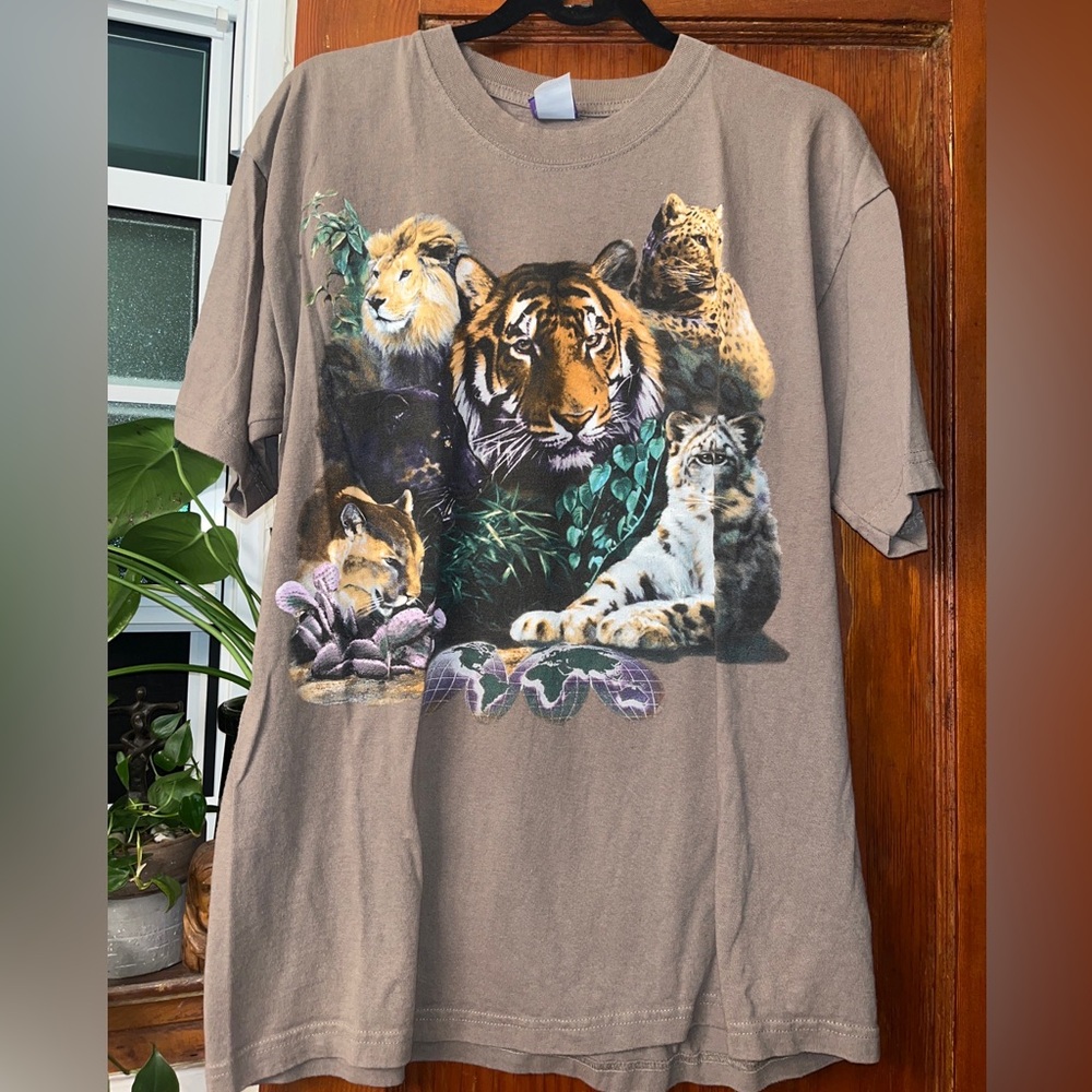 Gi Vintage 90’s Bronx Zoo Day Camp Gi Animal T-Shirt Size Large EUC